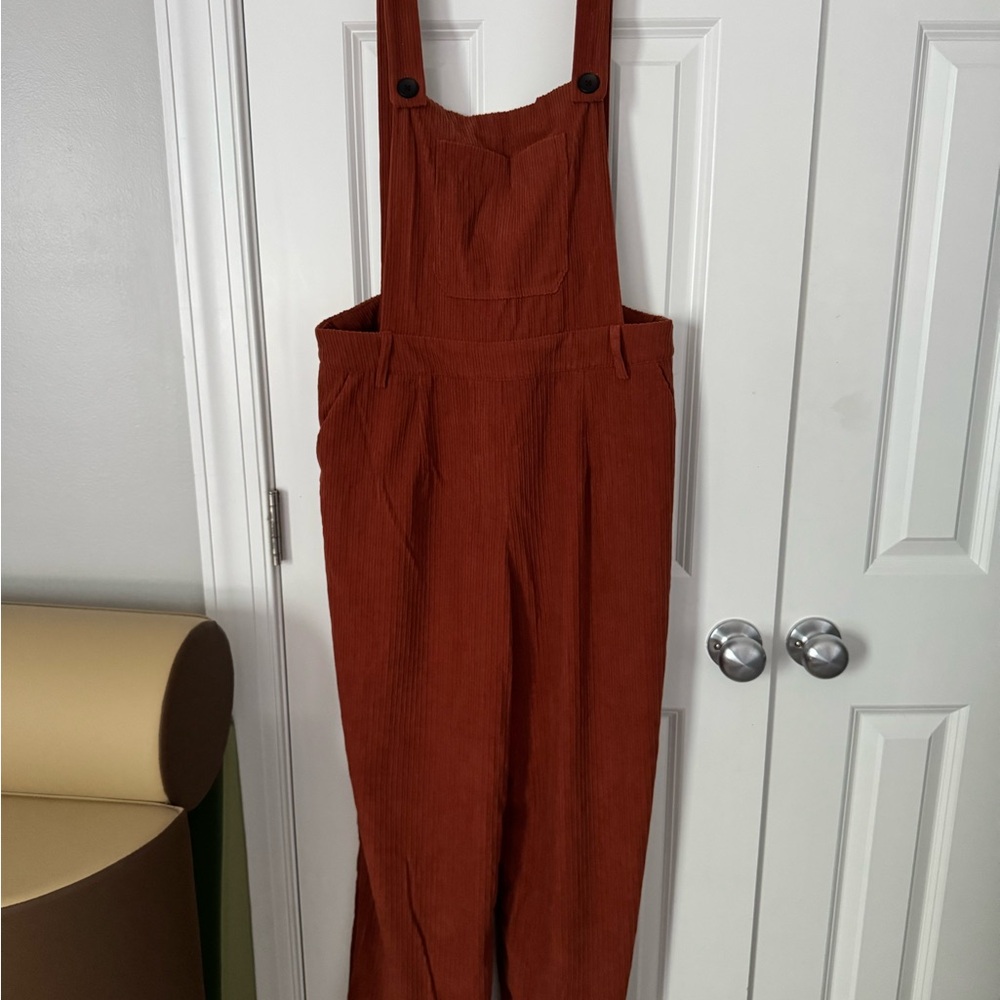 Cider Rust Corduroy Overalls